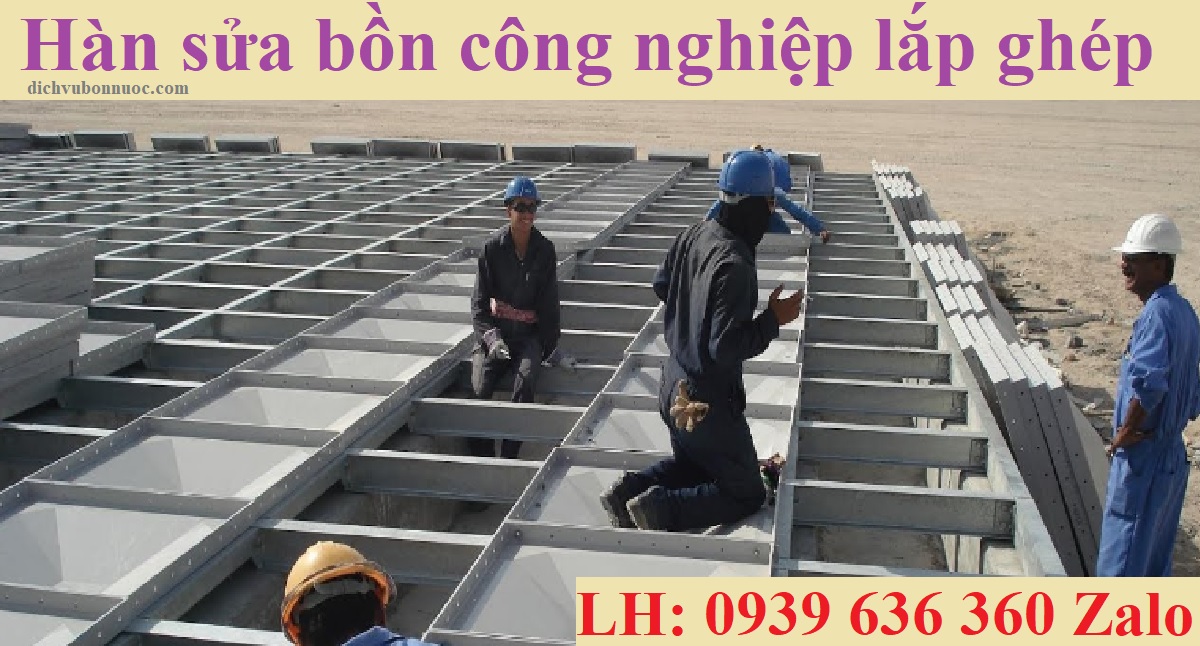 H&agrave;n sửa bồn c&ocirc;ng nghiệp lắp gh&eacute;p