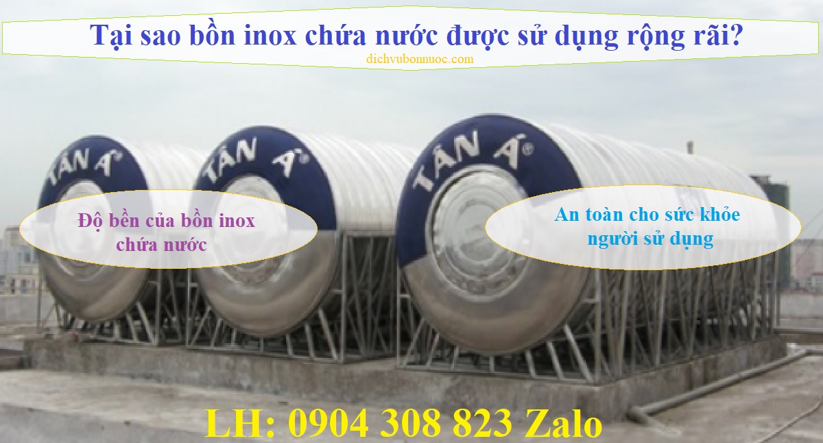 Tại sao bồn nước inox lại được sử dụng rộng r&atilde;i