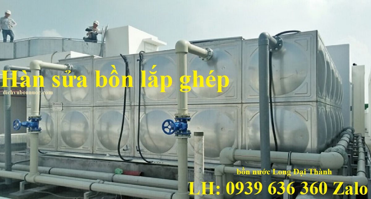 Hàn sửa bồn nước lắp ghép