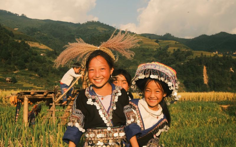 Enfants Hmong- Mu cang Chai