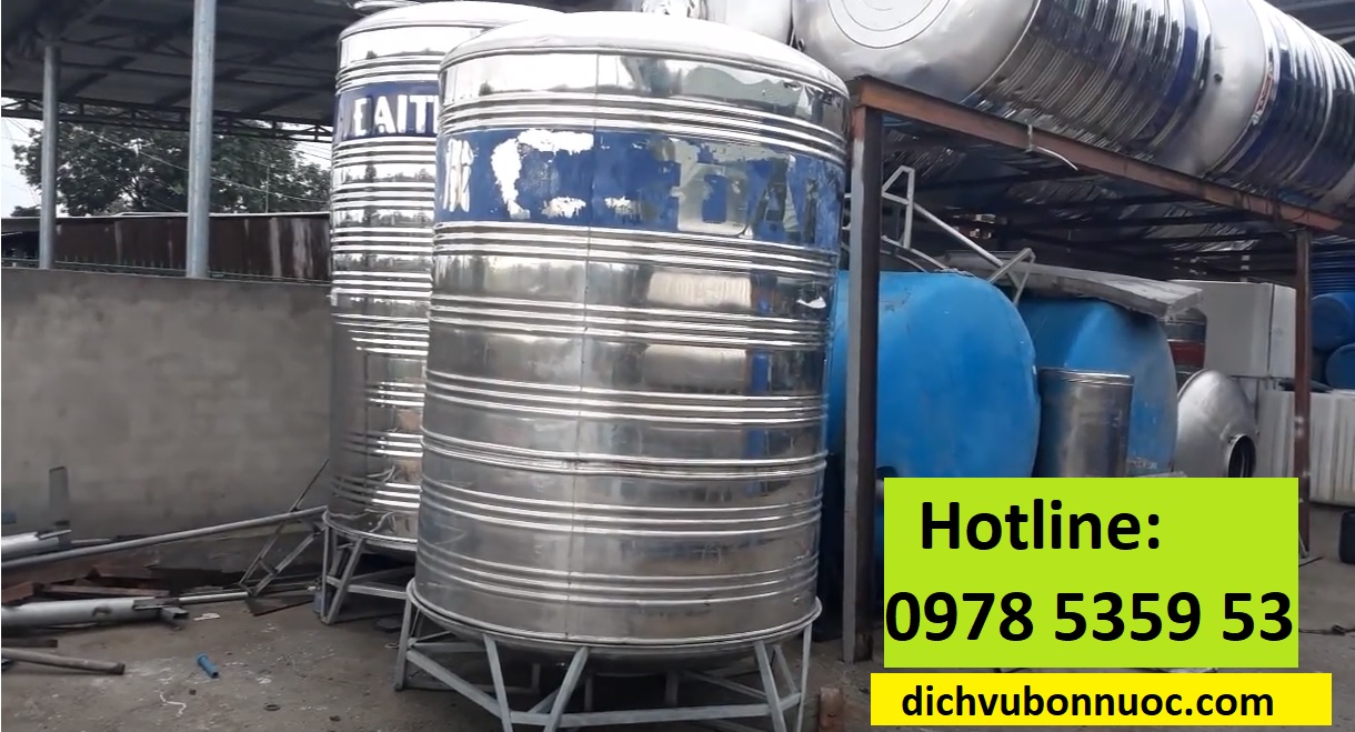 BỒN NƯỚC INOX 3000 LÍT CŨ GIÁ RẺ