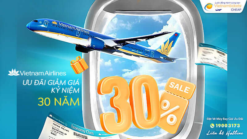 Vietnam Airlines tri &acirc;n v&eacute; m&aacute;y bay nội địa