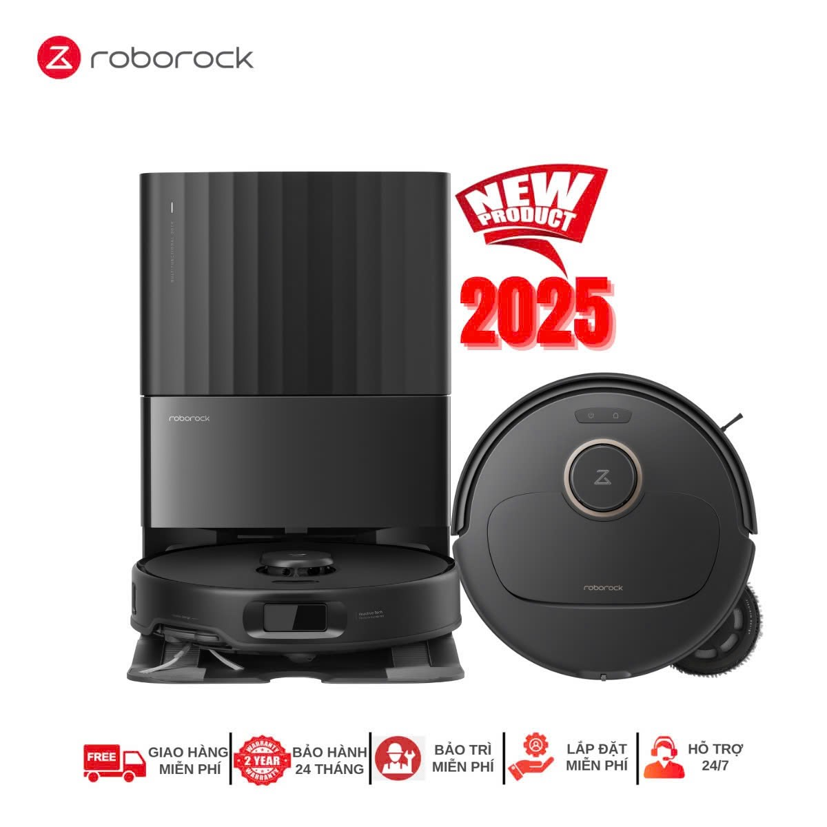 Robot h&uacute;t bụi lau nh&agrave; Roborock Q Revo 5AE