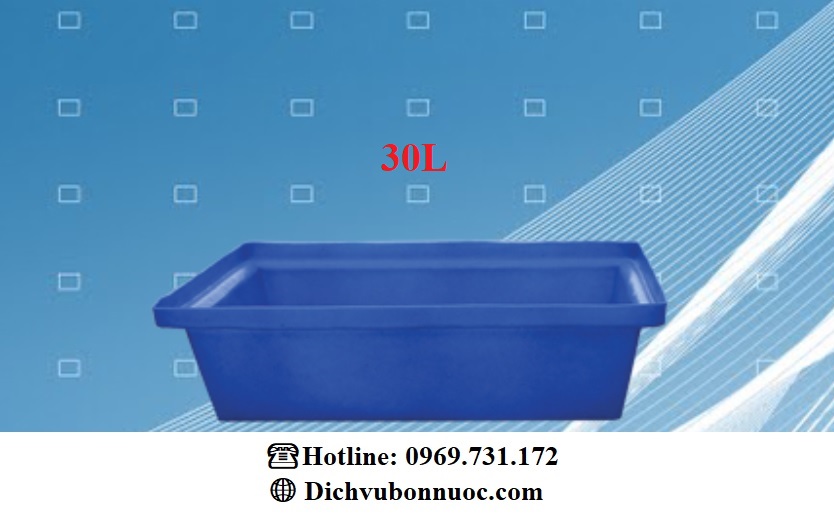TH&Ugrave;NG NHỰA CAO CẤP CHỮ NHẬT 30L